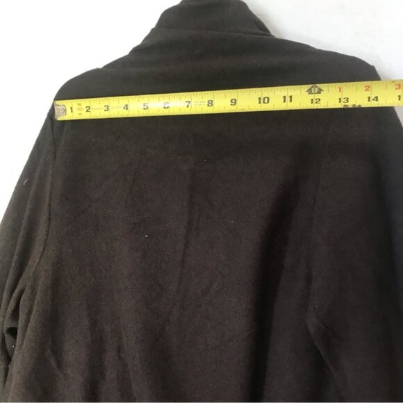 LINE Cotton Cashmere Wrap Cardigan Sweater Hi Low Tie Front Top Angora Blend M - Picture 11 of 14